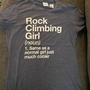 Rock climbing girl shirt